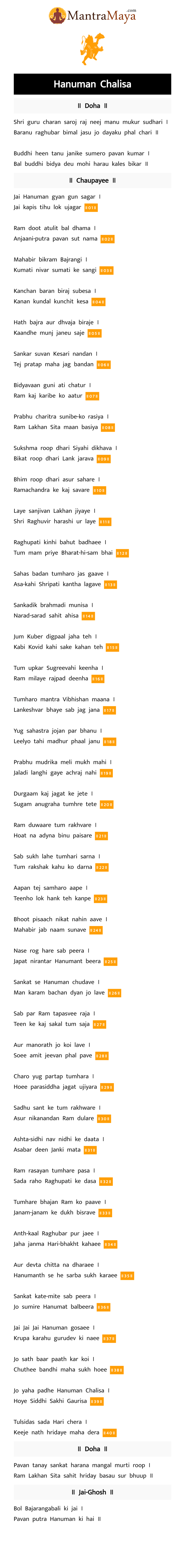 hanuman chalisa lyrics english meanings